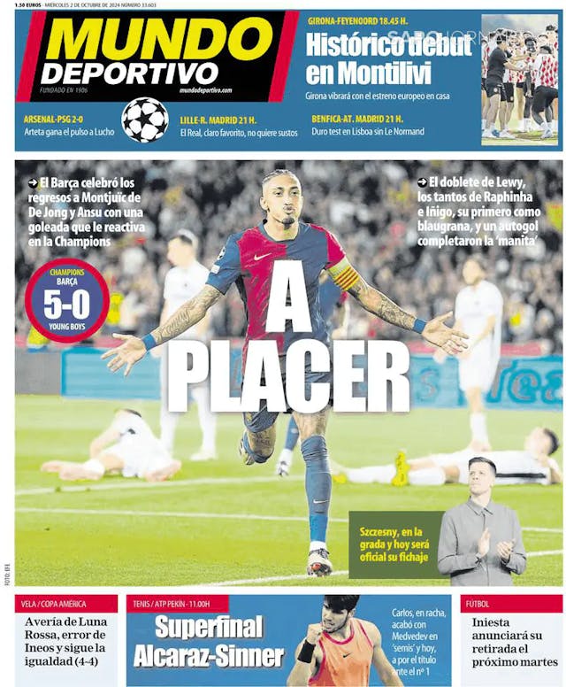 Capa jornal Mundo Deportivo 2024-10-02