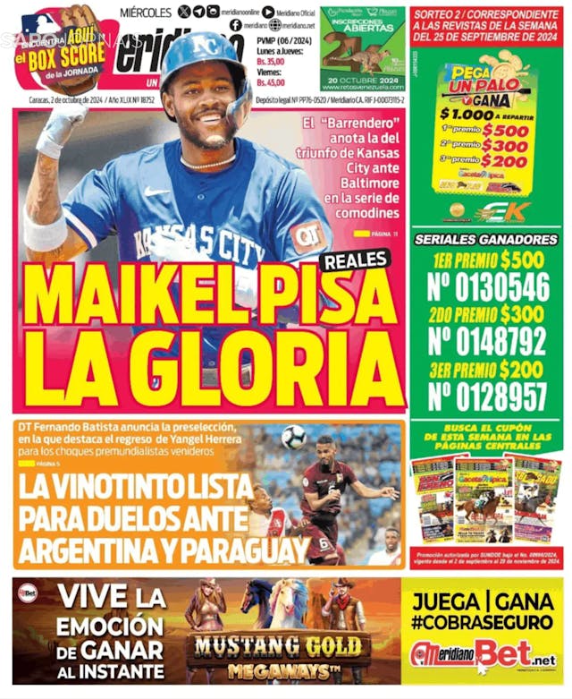 Capa jornal Meridiano 2024-10-02