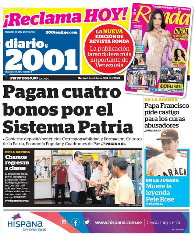 Capa jornal Diario 2001 2024-10-01