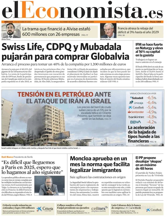 Capa jornal El Economista 2024-10-02