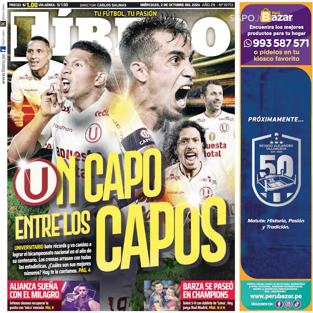 Capa jornal Líbero 2024-10-02