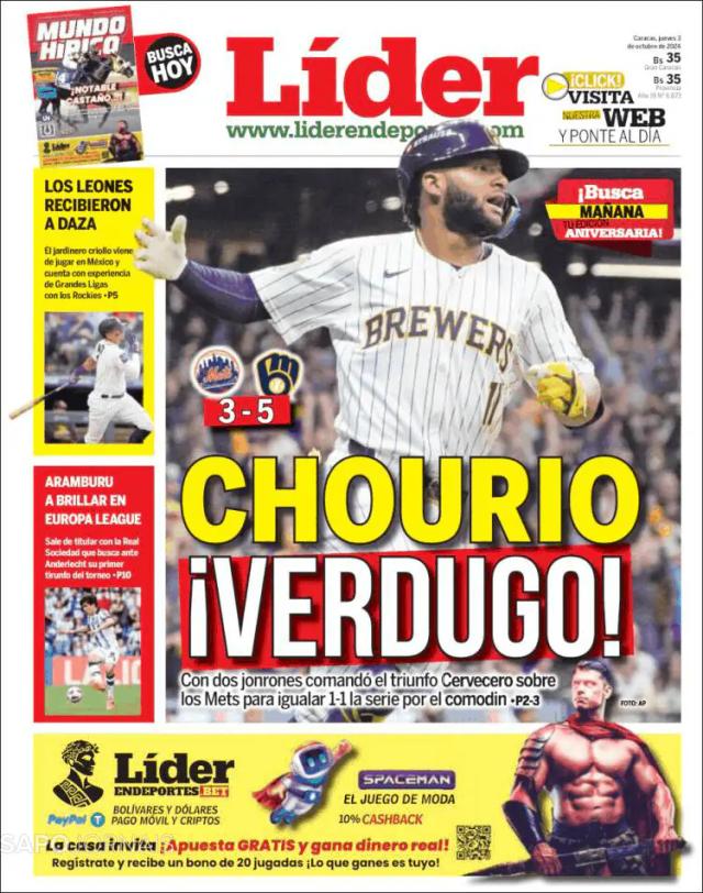 Capa jornal Líder 2024-10-03