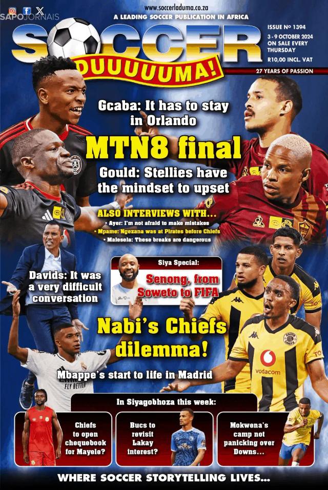 Capa jornal Soccer Laduma 2024-10-03