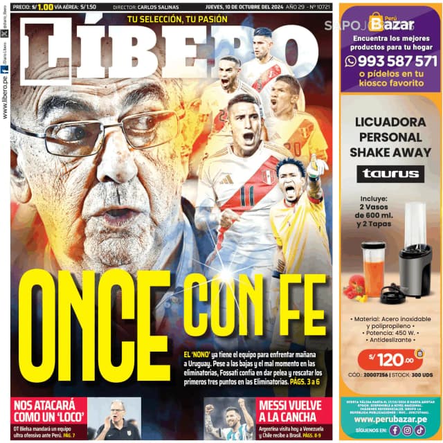 Capa jornal Líbero 2024-10-10