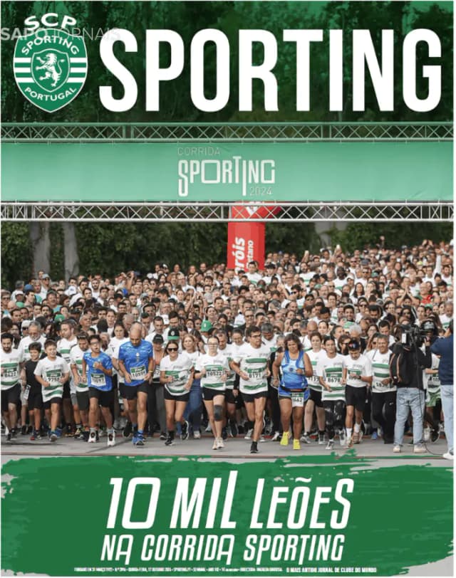 Capa jornal Jornal Sporting 2024-10-18