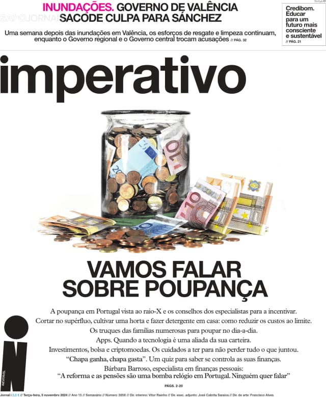 Capa jornal Jornal i 2024-11-05