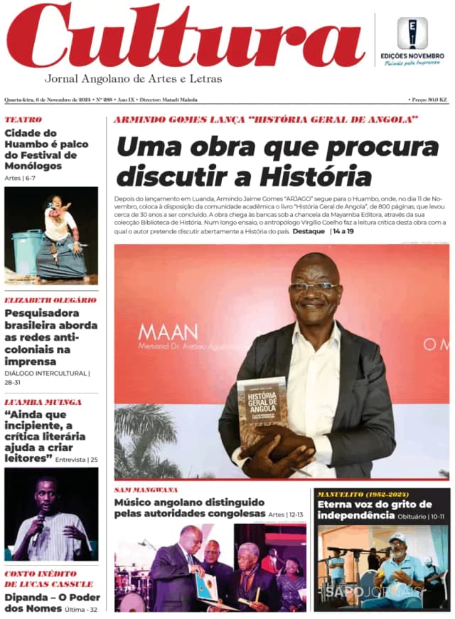 Capa jornal Jornal Cultura 2024-11-06