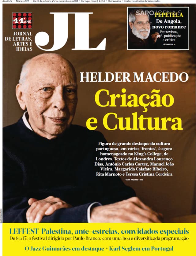 Capa jornal Jornal de Letras 2024-10-30