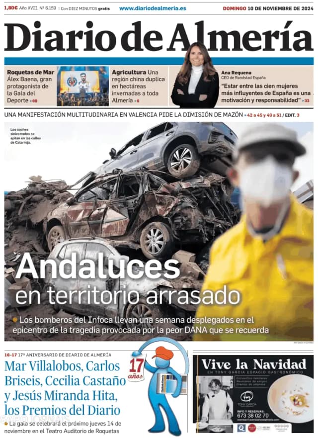 Capa jornal Diario de Almería 2024-11-10