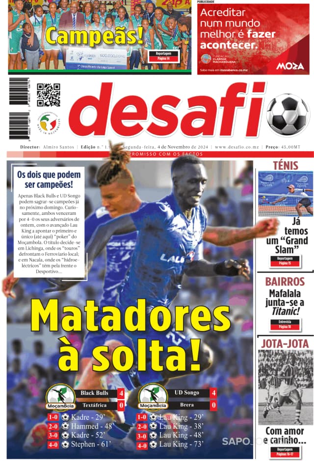 Capa jornal Desafio 2024-11-04