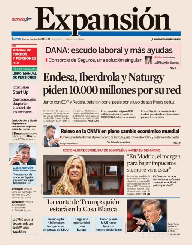 Capa jornal Expansión 2024-11-11