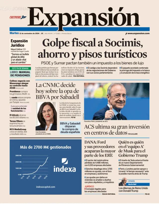 Capa jornal Expansión 2024-11-12