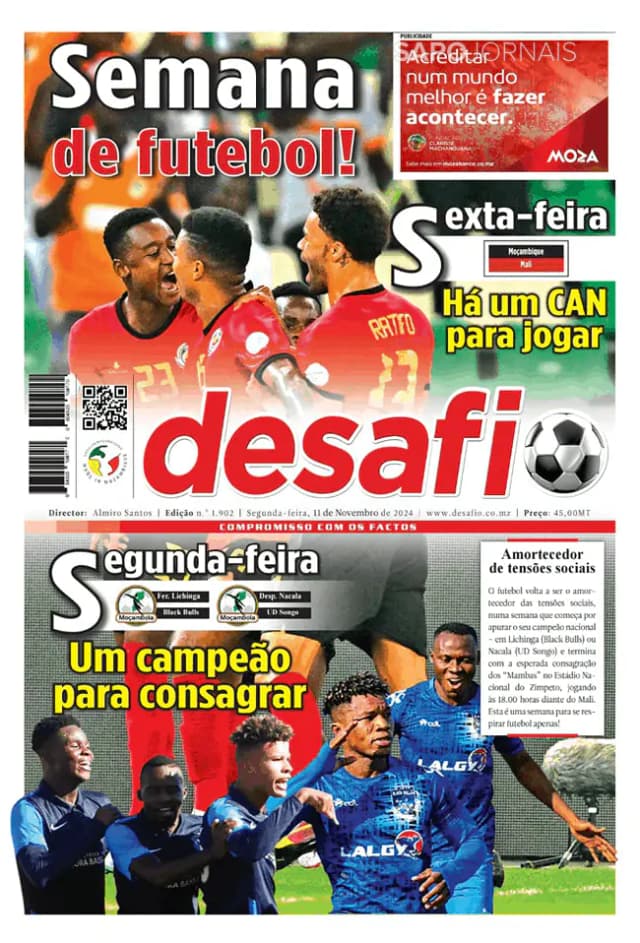 Capa jornal Desafio 2024-11-11