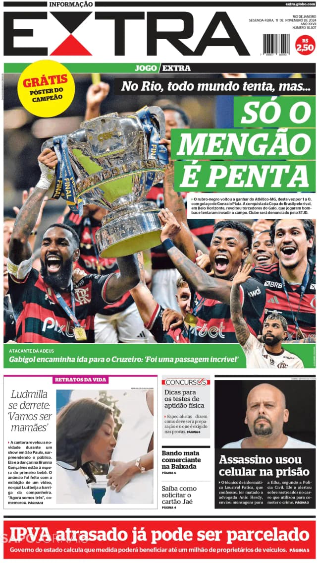 Capa jornal Extra 2024-11-11