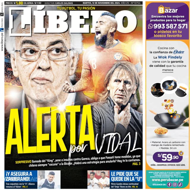 Capa jornal Líbero 2024-11-12