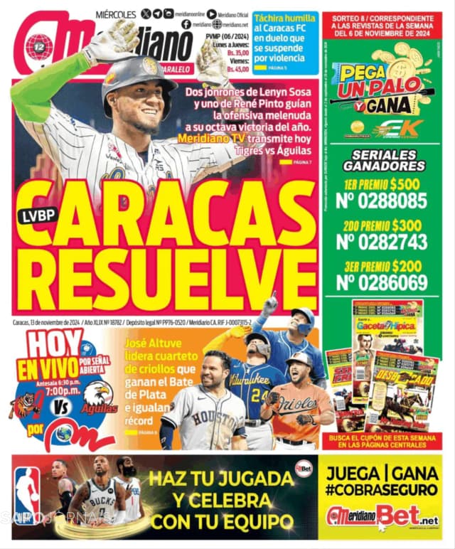 Capa jornal Meridiano 2024-11-13