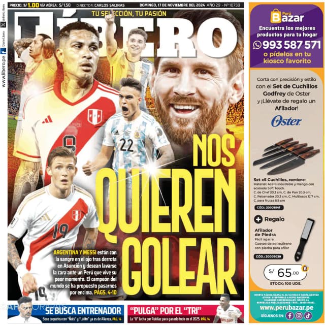 Capa jornal Líbero 2024-11-17