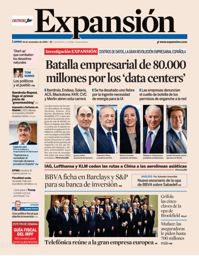 Capa jornal Expansión 2024-11-18