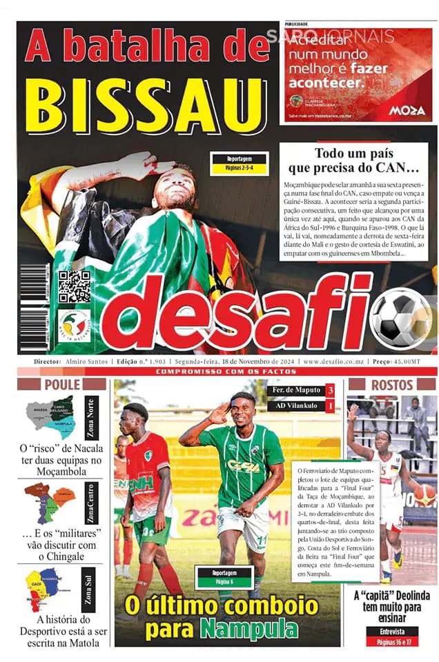 Capa jornal Desafio 2024-11-18