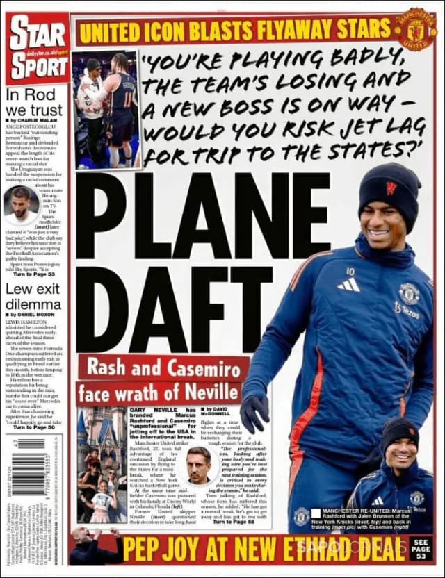 Capa jornal Star Sport 2024-11-22