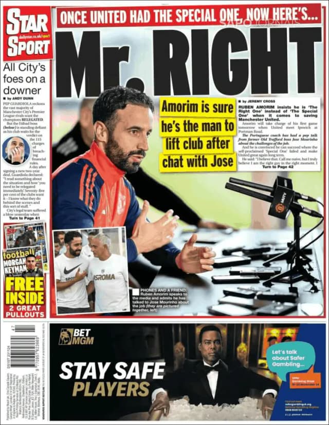 Capa jornal Star Sport 2024-11-23