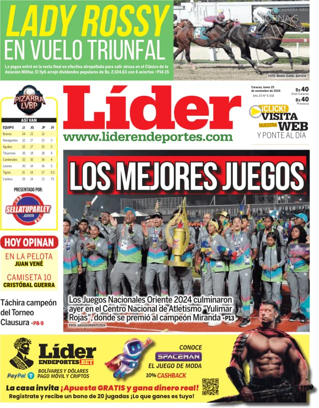 Capa jornal Líder 2024-11-25