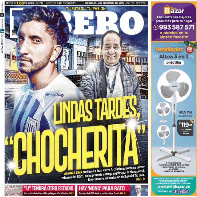 Capa jornal Líbero 2024-12-04