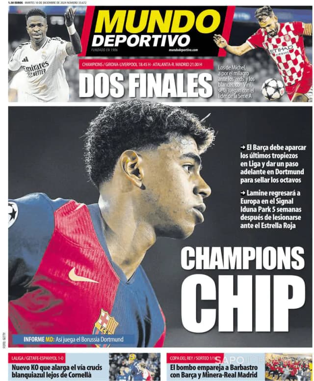 Capa jornal Mundo Deportivo (Madrid) 2024-12-10