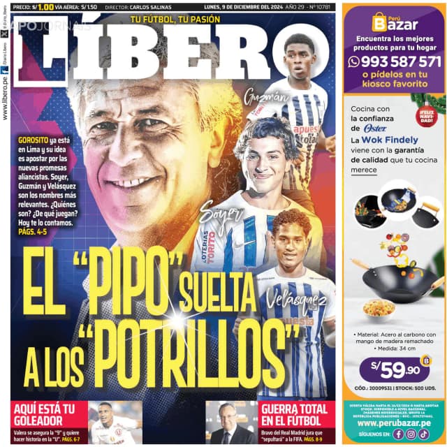 Capa jornal Líbero 2024-12-09