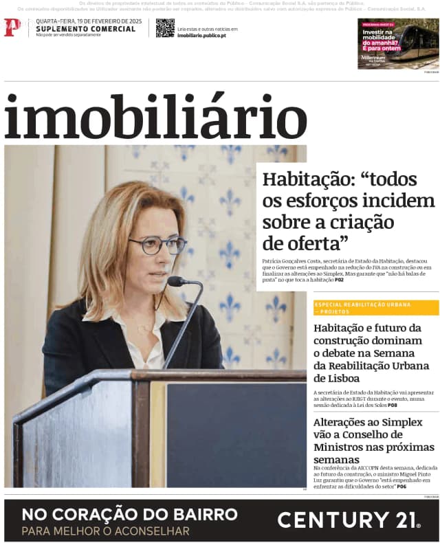 Capa jornal Imobiliário-Público 2025-02-19