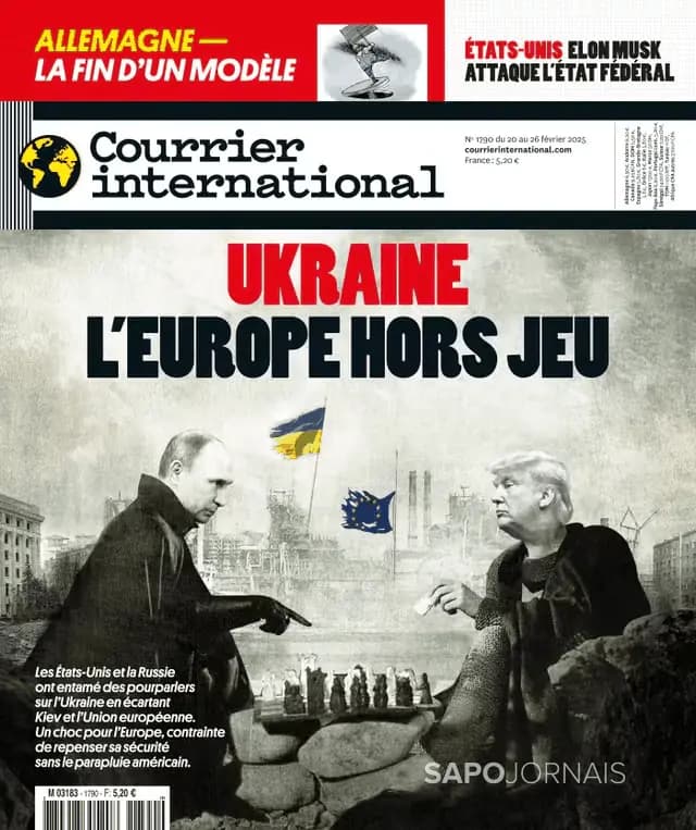 Capa jornal Courrier International 2025-02-20