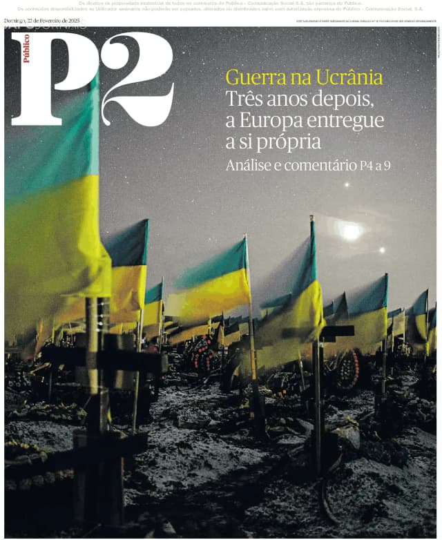 Capa jornal P2-Público 2025-02-23