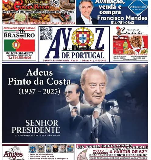 Capa jornal A Voz de Portugal 2025-02-24