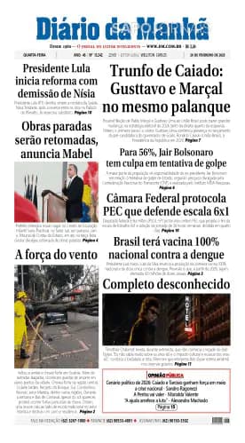 Capa jornal Diário da Manhã 2025-02-26