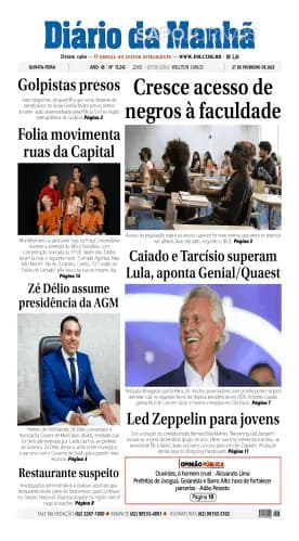 Capa jornal Diário da Manhã 2025-02-27