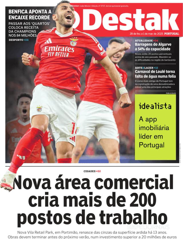 Capa jornal Destak 2025-02-28