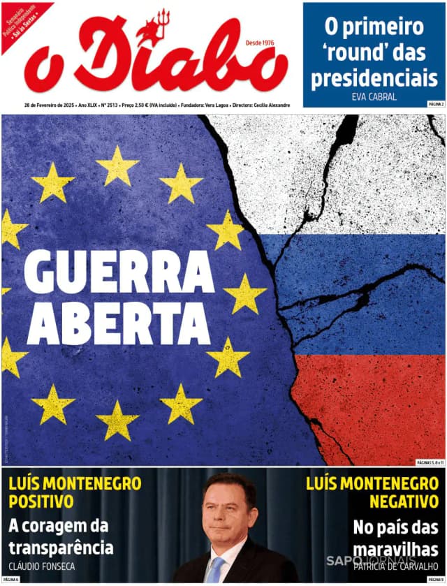 Capa jornal O Diabo 2025-02-28