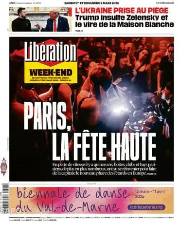 Capa jornal Libération 2025-03-01