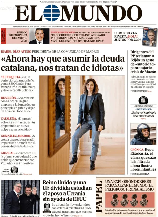 Capa jornal El Mundo 2025-03-02