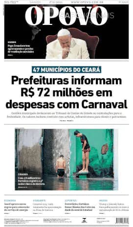 Capa jornal O Povo 2025-03-01