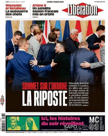 Capa jornal Libération 2025-03-03