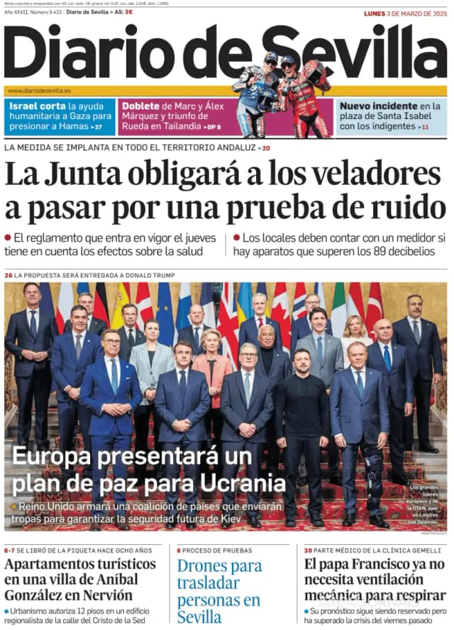 Capa jornal Diario de Sevilla 2025-03-03