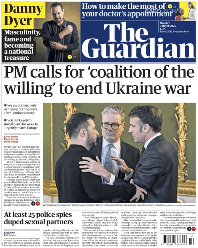 Capa jornal The Guardian 2025-03-03