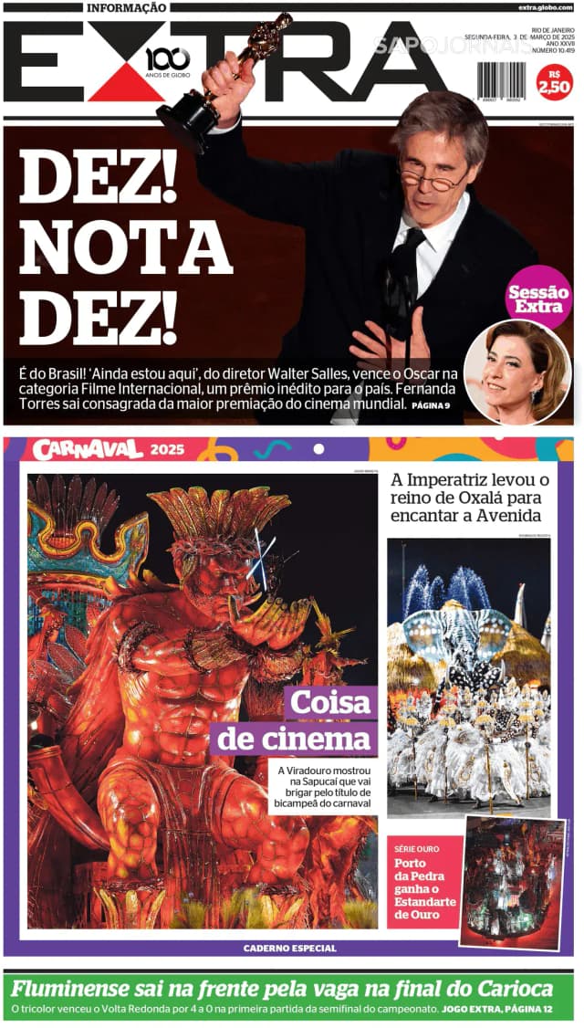 Capa jornal Extra 2025-03-03