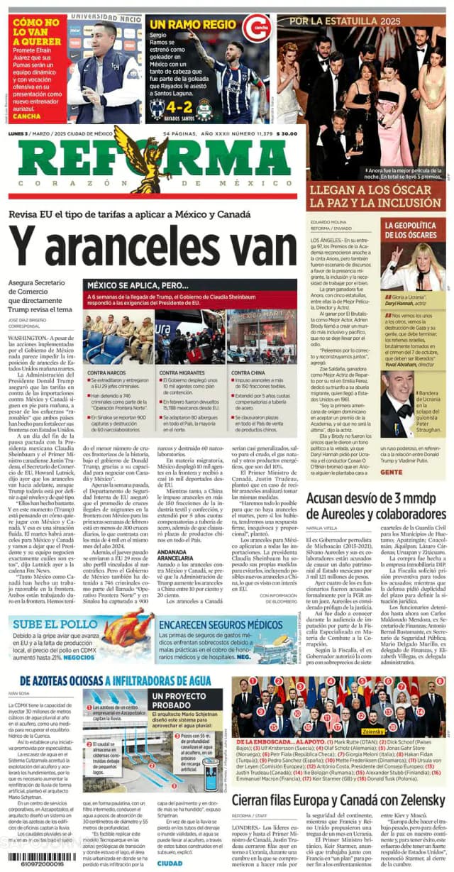 Capa jornal Reforma 2025-03-03