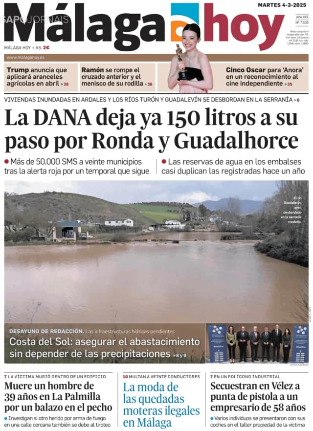 Capa jornal Málaga Hoy 2025-03-04