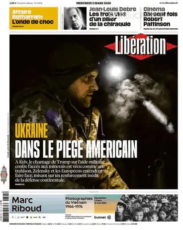 Capa jornal Libération 2025-03-05