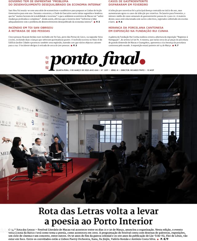 Capa jornal Ponto Final 2025-03-05