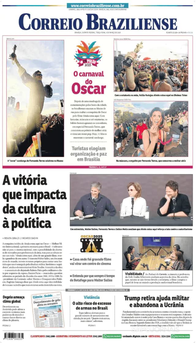 Capa jornal Correio Braziliense 2025-03-04