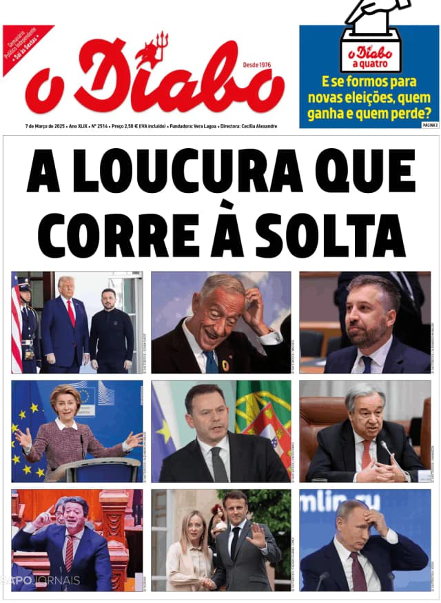 Capa jornal O Diabo 2025-03-07